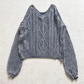 제이다 2way 메쉬 블리치 코튼 니트 오버사이즈 루즈핏 [ F ]