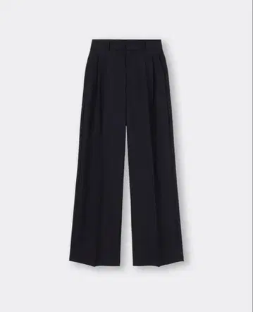 지유 턱 와이드 팬츠+EC 긴 길이 블랙 M