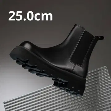 사이드 고어 부츠 블랙 25.0cm