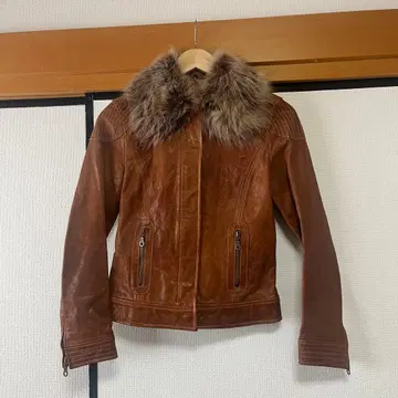 00s Dual view 퍼 라이더 가죽 자켓 그런지 헤이세이