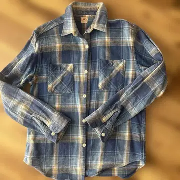 SUGAR CANE 플란넬 셔츠 L 사이즈 파랑 체크