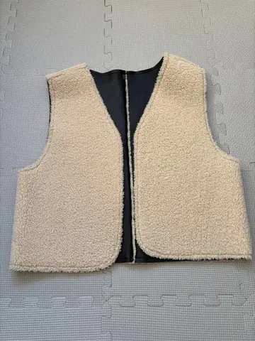 아이보리 보아 원단 노카라 베스트