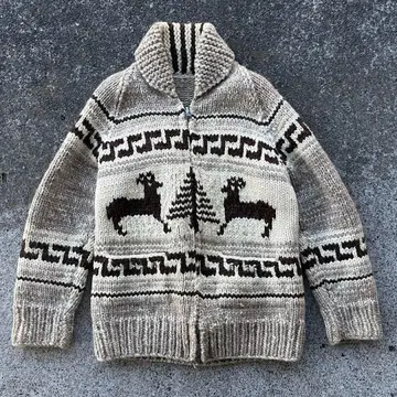 TUAK 카우친 사슴 니트 스웨터 캐나다제