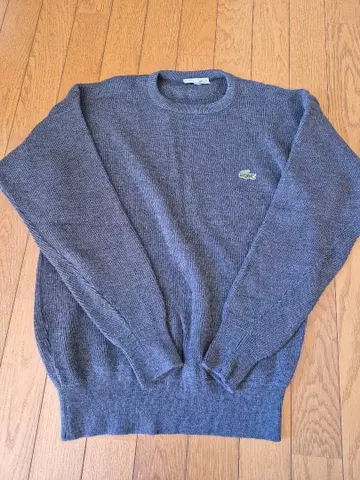 Lacoste 리브 그레이 스웨터
