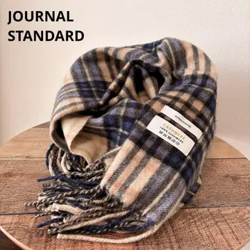 JOURNAL STANDARD 캐시미어 스톨 베이지 계열 체크 무늬