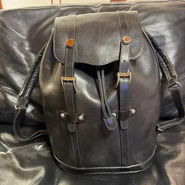 만소 올 가죽 백팩 블랙