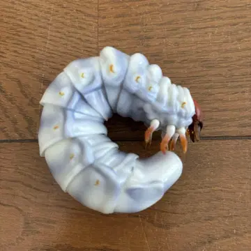 리얼 유충형 피규어 약 15cm 생물 대도감 톱사슴벌레 유충