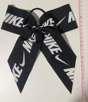 NIKE 리본 머리끈 블랙/화이트