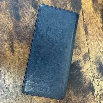 네이비 가죽 장지갑