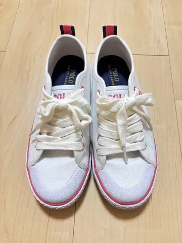 POLO 화이트 핑크 스니커즈