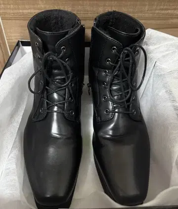 CLEL 하이 밑창 디자인 힐 부츠 안감 샤기