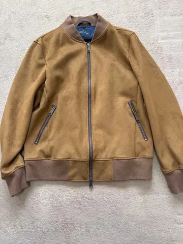브라운 집업 봄버 자켓