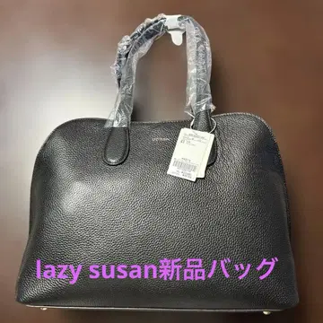 LAZY SUSAN 소가죽 블랙 토트백