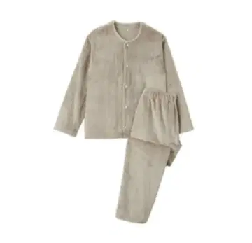 무인양품 따뜻한 파이버 입는 담요 파자마 베이지 M 사이즈