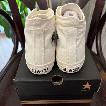 컨버스 올스타 화이트 스니커즈 하이컷 벨크로