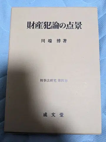 재산범죄론의 점경 가와바타 히로시 저 형사법 연구