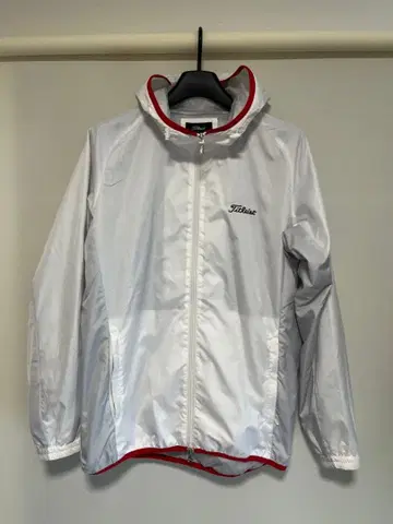 타이틀리스트 후드 부착 나일론 자켓 화이트 사이즈 L