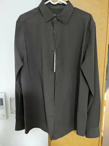 미사용 새상품 자라 스트레치 셔츠 S 사이즈 브라운 zara