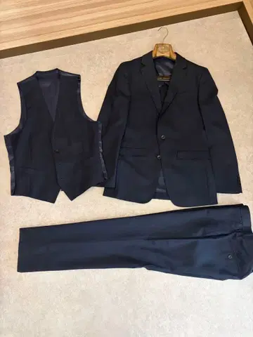 [수트 셀렉트] 네이비 스트라이프 비즈니스 정장 세트
