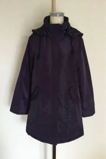 후드 부착 다운 코트 자켓 퍼플 40/L [ ORCHIDEA ]