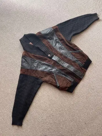 TORRAS 브라운 블랙 합성 피혁 자켓