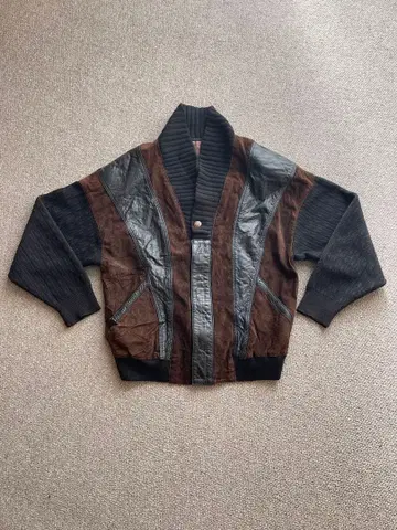 TORRAS 브라운 블랙 합성 피혁 자켓