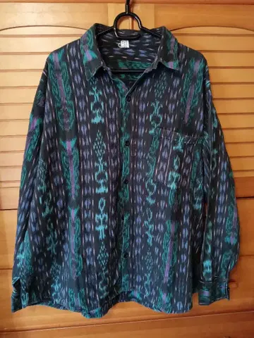 Y2K 과테말라 셔츠 00'S 올 패턴 셔츠 에스닉 스트라이프