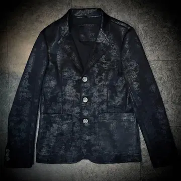 y2k 그런지 가공 블랙 테일러드 자켓 v계 시크 스타일