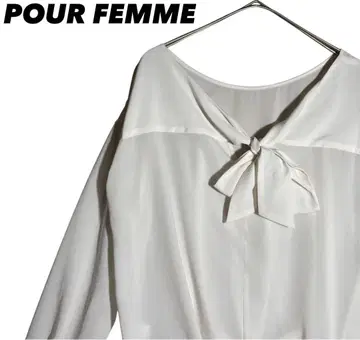 [ 새상품급 ] 풀팜 블라우스 화이트 여성용 상의 긴팔 여성 셔츠