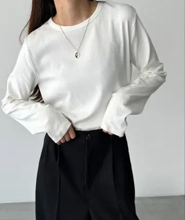 El mar 코튼 스트레치 롱 T셔츠