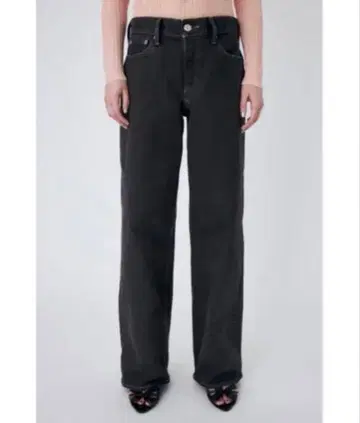 Moussy 90's 루즈 스트레이트 다크 브라운