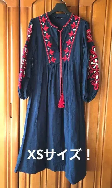 ZARA 자수 롱 원피스 XS(SS)