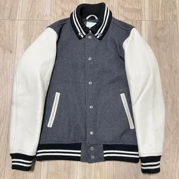 천연 가죽 BEAMS 바시티 자켓 양가죽 자켓 블루종 R-8470