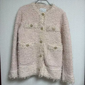 CLIFORD 노카라 자켓 핑크 트위드