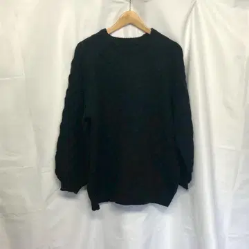 GORGE 니트 스웨터 피셔맨 아란 블랙 검정