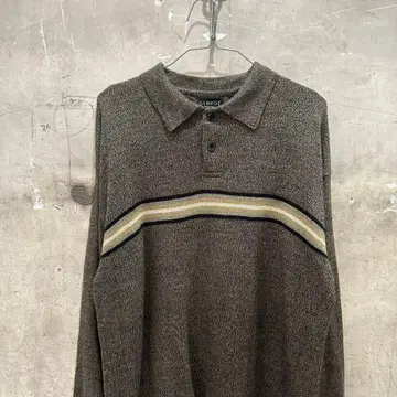 US 구제 의류 GEORGE 조지 보더 니트 피케 셔츠