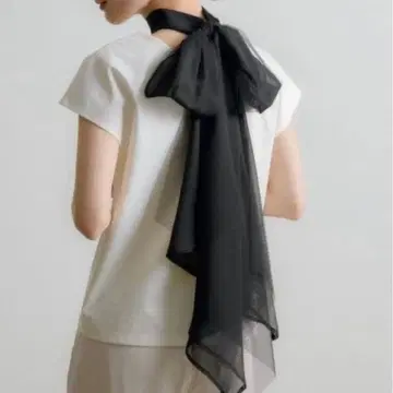 la belle Etude 스카프 BIG 리본 초커 블랙