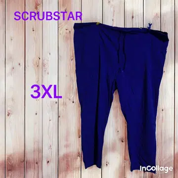 SCRUBSTAR 스크럽 팬츠 블루 3XL US 구제 의류 이지 의료용