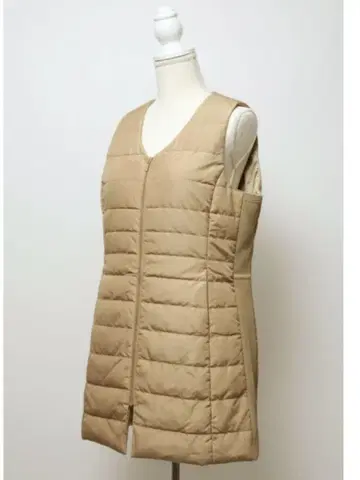 [택 포함 새상품] 빅 사이즈 3L 라난 다운 롱 베스트 지레 카멜