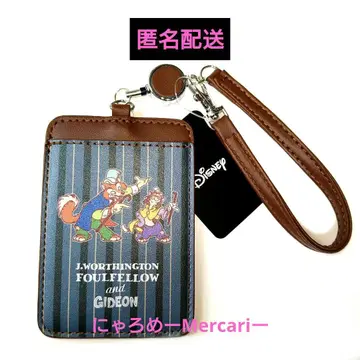 디즈니 피노키오 울프 기데온 낚시릴 달린 패스 케이스 교통카드 지갑
