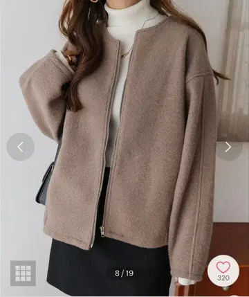 앤도미 노카라 자켓 모카