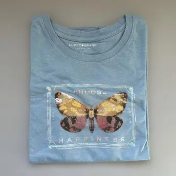 LUCKY BRAND 나비 프린트 T셔츠 M