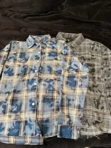 빈티지 플란넬 셔츠 2벌 세트