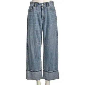 아얀 롤업 데님 42 블리치 미사용 새상품