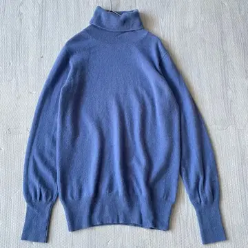 새상품급 IENA 이에나 캐시미어 터틀넥 풀오버 캐시미어 100% 블루
