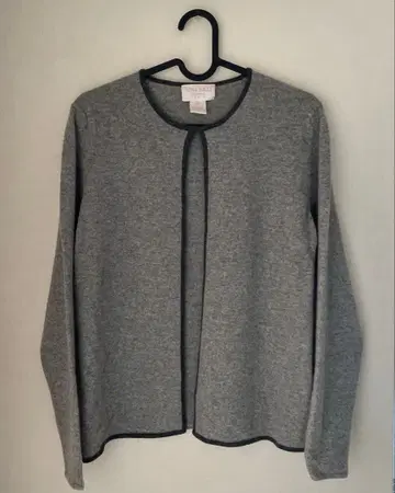 NINA RICCI 캐시미어 100% 그레이 가디건 M