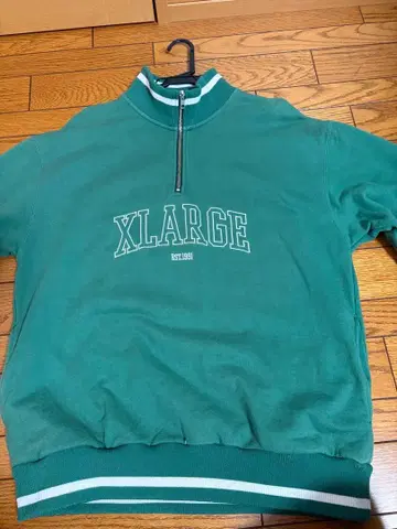 XLARGE 그린 하프 지퍼 트레이닝복