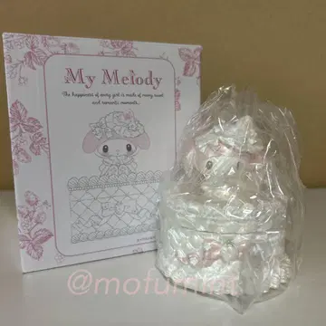 새상품 마이멜로디 화이트 딸기 티타임 소품함 액세서리 케이스