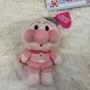 호빵맨 뮤지엄 한정판 모노톤 핑크 키링