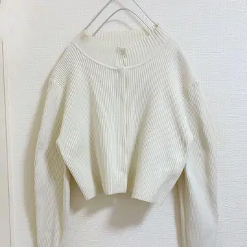 미스틱 가디건 숏 기장 리브 짜임 겉옷